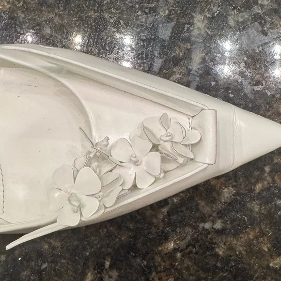 Prada White Floral Embellished Heels - Picture 7 of 7